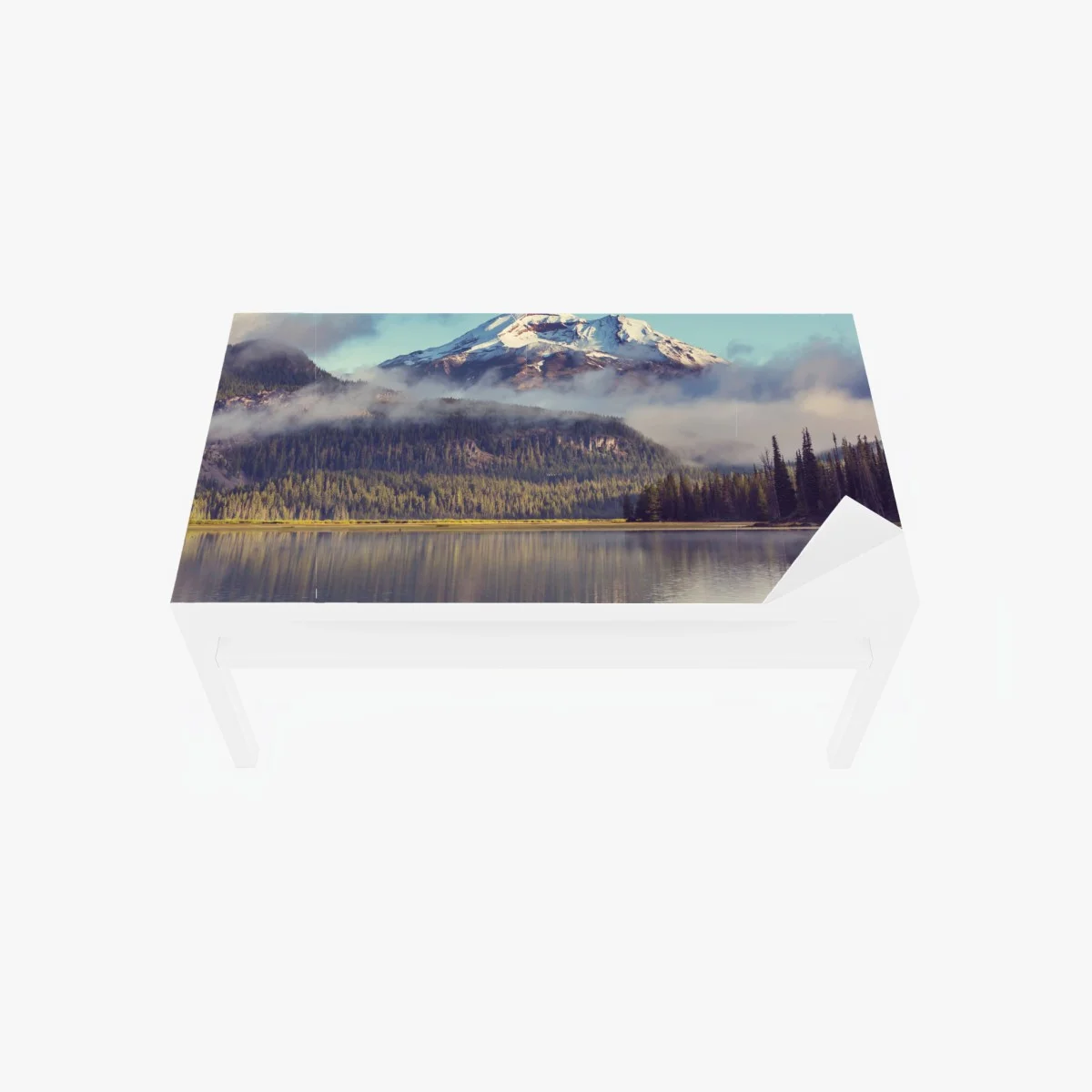 Adesivo per tavolo e scrivania riflessi mattutini sul lago di montagna, Oregon • Wallissimo® Adesivo per tavolo e scrivania riflessi mattutini sul lago di montagna, Oregon • Wallissimo®