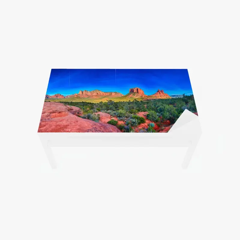Adesivo per tavolo e scrivania panorama mozzafiato delle rocce rosse di Sedona, Arizona