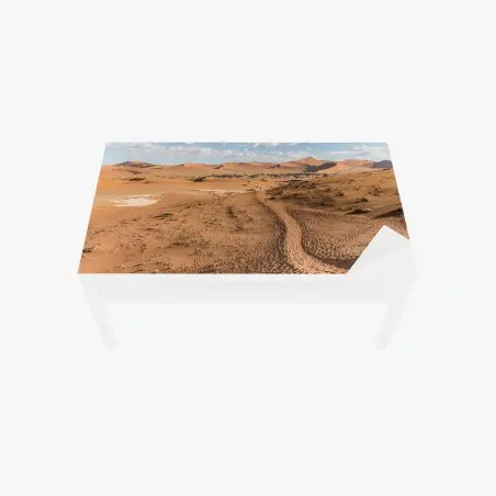 Adesivo per tavolo e scrivania dune dorate all'orizzonte • Wallissimo®