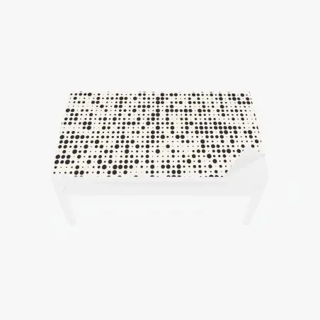 Adesivo per tavolo e scrivania motivo a pois effetto semitono in bianco e nero • Wallissimo®