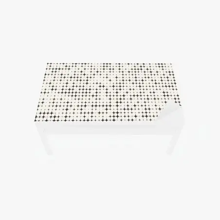 Adesivo per tavolo e scrivania motivo geometrico ottico monocromatico • Wallissimo®