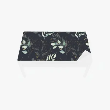 Adesivo per tavolo e scrivania motivo botanico elegante con dettagli dorati • Wallissimo®