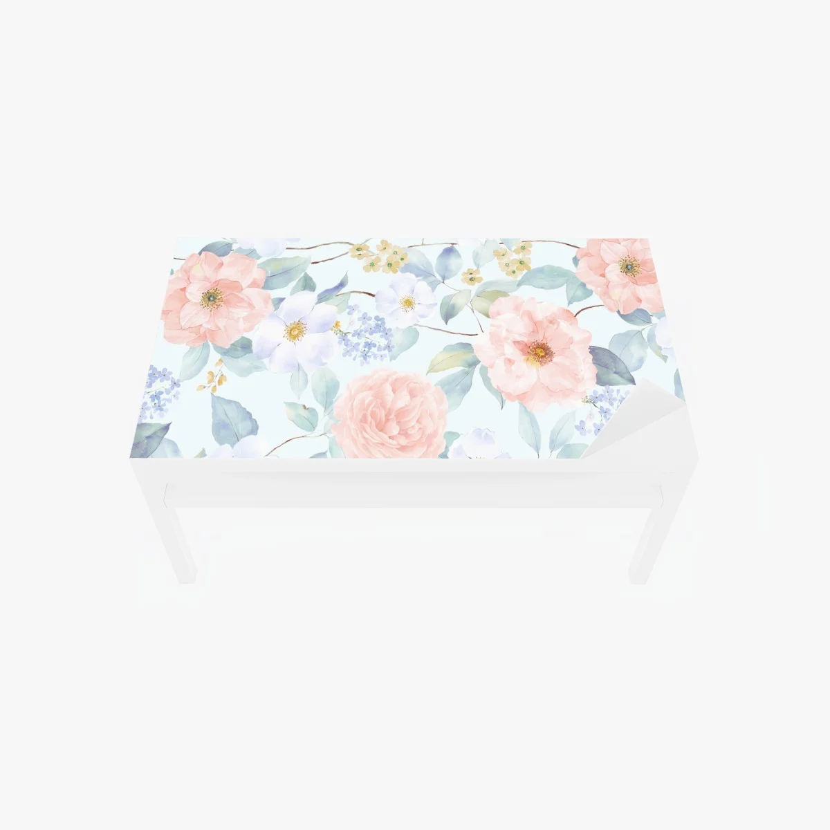 Adesivo per tavolo e scrivania fioritura pastello in acquerello • Wallissimo® Adesivo per tavolo e scrivania fioritura pastello in acquerello • Wallissimo®