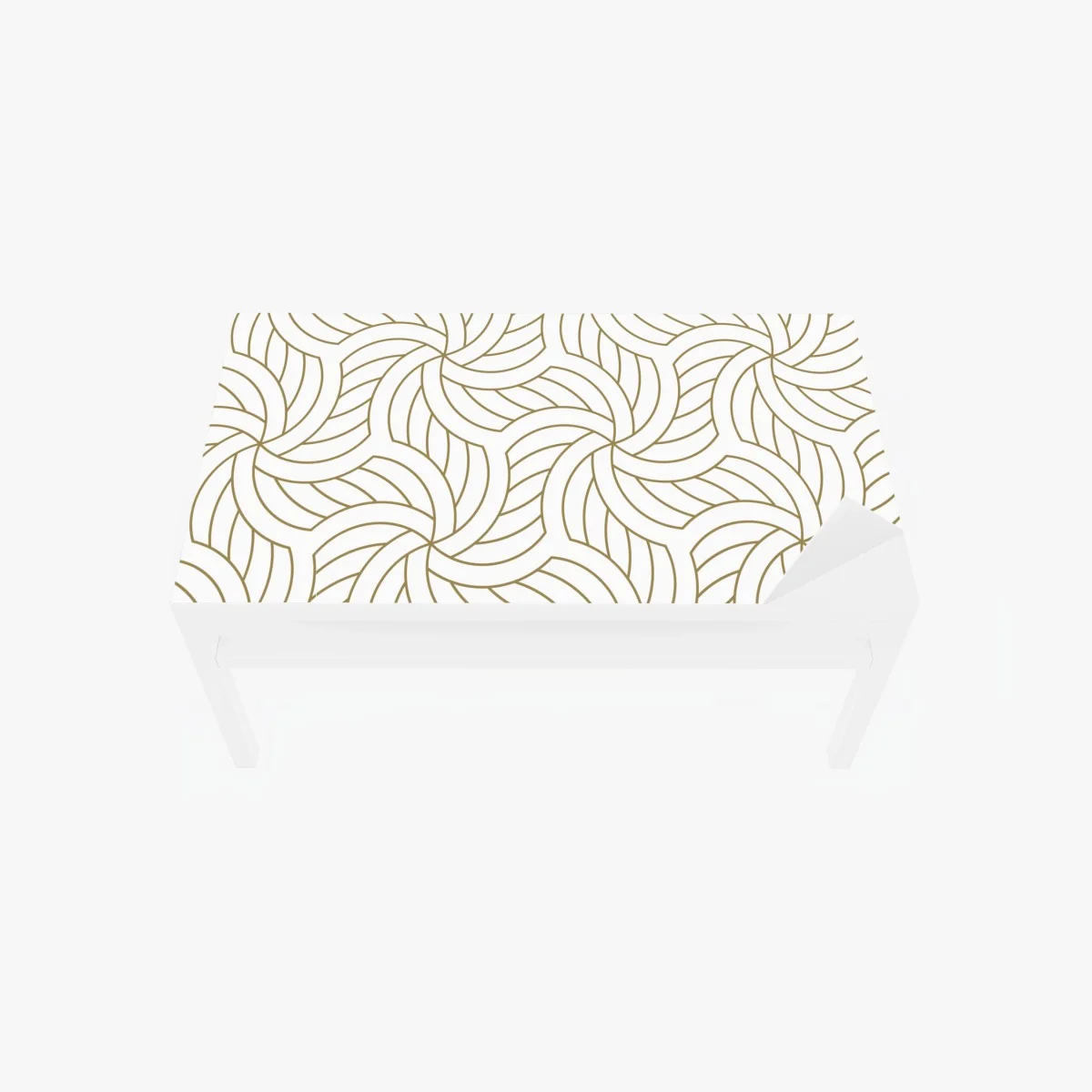 Adesivo per tavolo e scrivania motivo geometrico dorato su sfondo bianco • Wallissimo® Adesivo per tavolo e scrivania motivo geometrico dorato su sfondo bianco • Wallissimo®