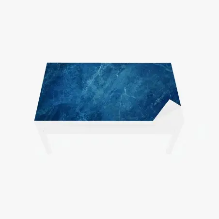 Adesivo per tavolo e scrivania marmo blu profondo con venature sottili • Wallissimo®