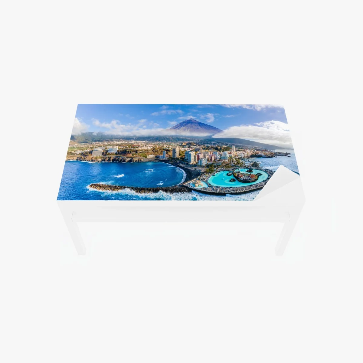 Adesivo per tavolo e scrivania panorama costiero di Tenerife con il Teide • Wallissimo® Adesivo per tavolo e scrivania panorama costiero di Tenerife con il Teide • Wallissimo®