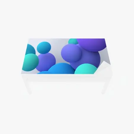 Adesivo per tavolo e scrivania composizione di sfere colorate in 3d • Wallissimo®
