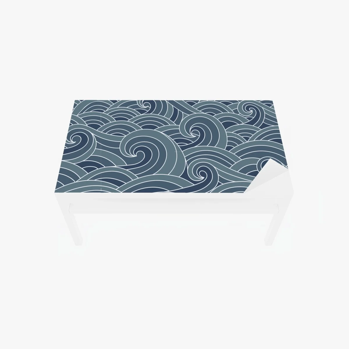Adesivo per tavolo e scrivania motivo di onde marine stilizzate • Wallissimo® Adesivo per tavolo e scrivania motivo di onde marine stilizzate • Wallissimo®