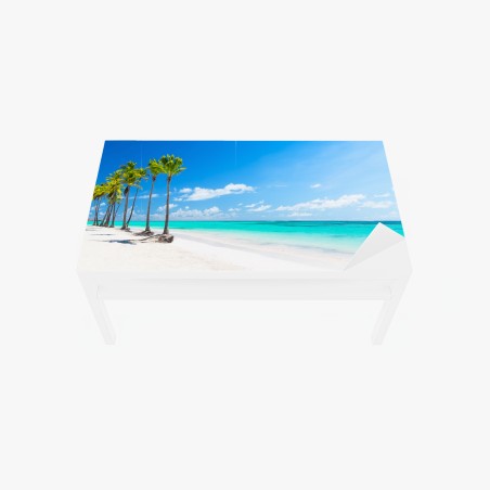 Adesivo per tavolo e scrivania panorama tropicale di Punta Cana • Wallissimo®