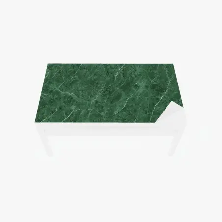 Adesivo per tavolo e scrivania marmo verde venato elegante • Wallissimo®