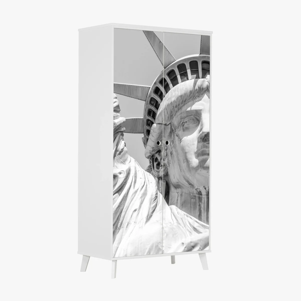Adesivo per armadio dettaglio monumentale della Statua della Libertà • Wallissimo® Adesivo per armadio dettaglio monumentale della Statua della Libertà • Wallissimo®