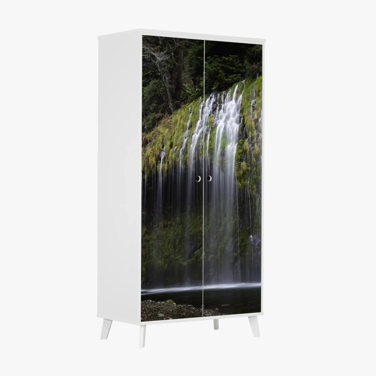 Adesivo per armadio cascata di muschio nella foresta • Wallissimo® Adesivo per armadio cascata di muschio nella foresta • Wallissimo®