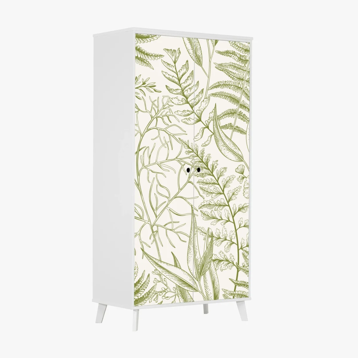 Adesivo per armadio motivo botanico verde elegante • Wallissimo® Adesivo per armadio motivo botanico verde elegante • Wallissimo®