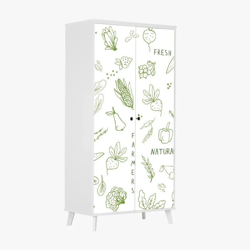 Adesivo per armadio motivo naturale di frutta e verdura