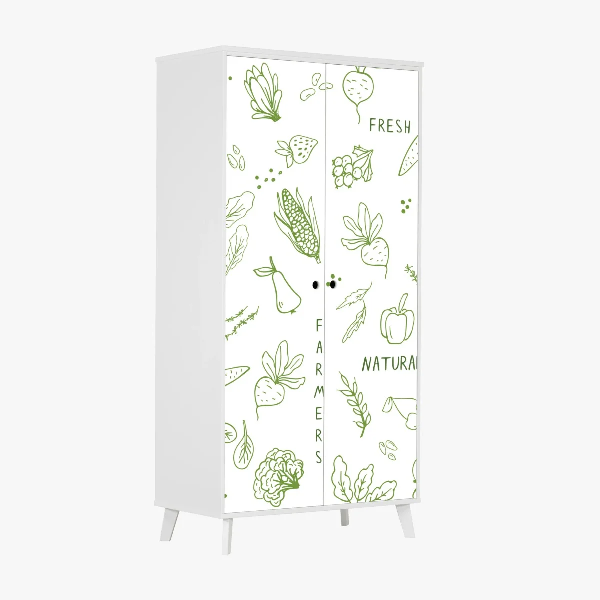 Adesivo per armadio motivo naturale di frutta e verdura • Wallissimo® Adesivo per armadio motivo naturale di frutta e verdura • Wallissimo®
