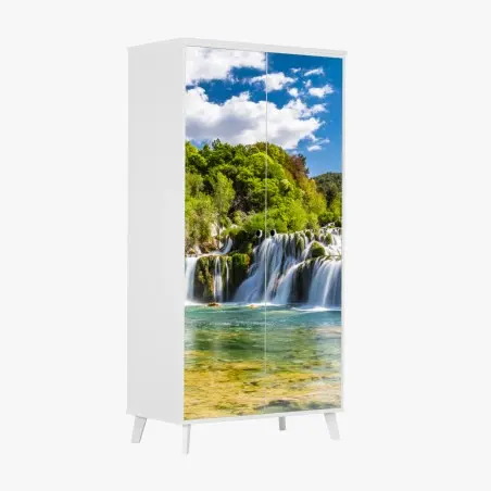 Adesivo per armadio oasi di cascate a Skradinski Buk • Wallissimo®