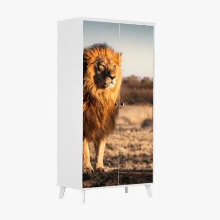 Adesivo per armadio il re della savana • Wallissimo®