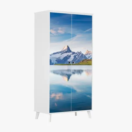 Adesivo per armadio panorama alpino: Bachalpsee Grindelwald • Wallissimo®