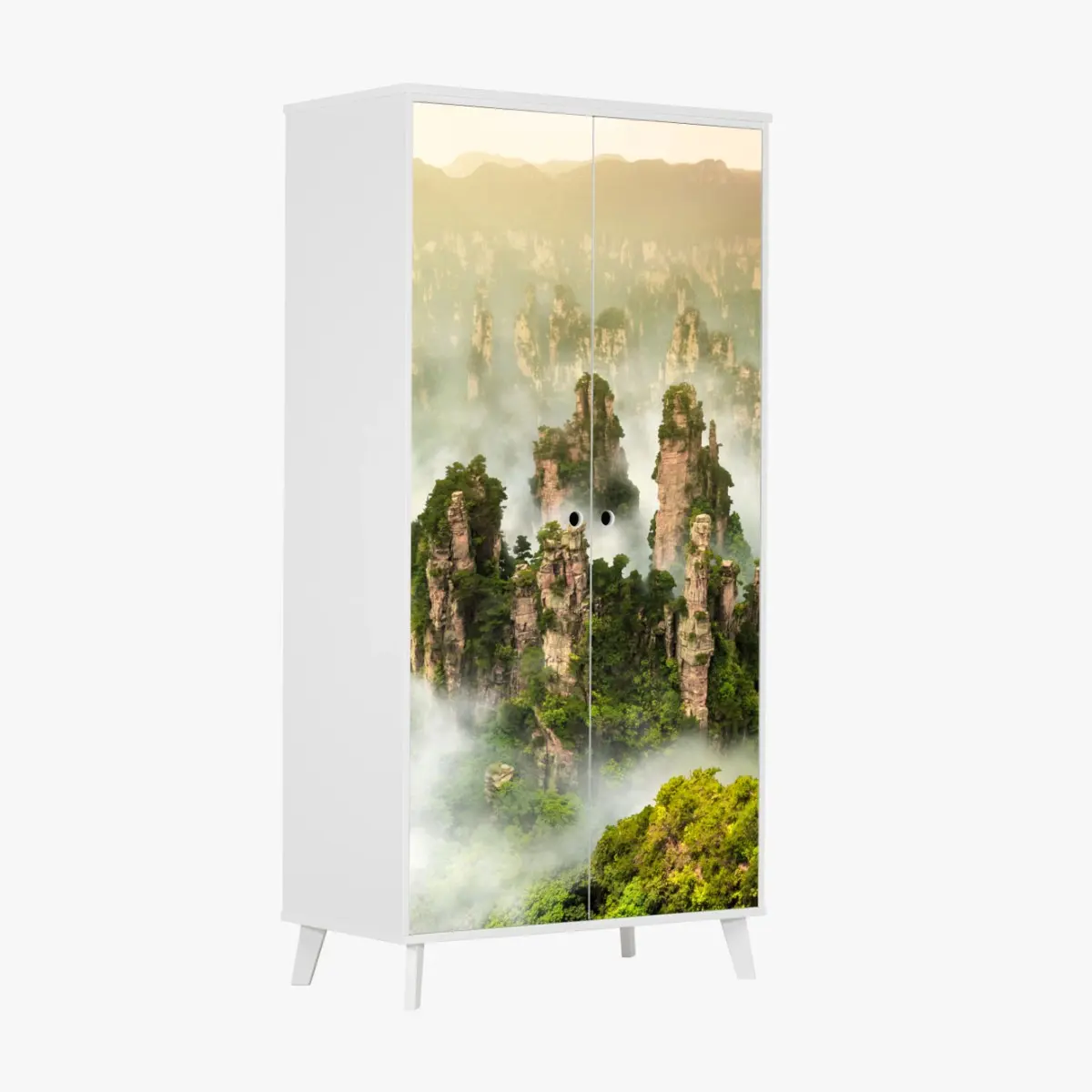 Adesivo per armadio panorama mistico dei pinnacoli di Zhangjiajie • Wallissimo®