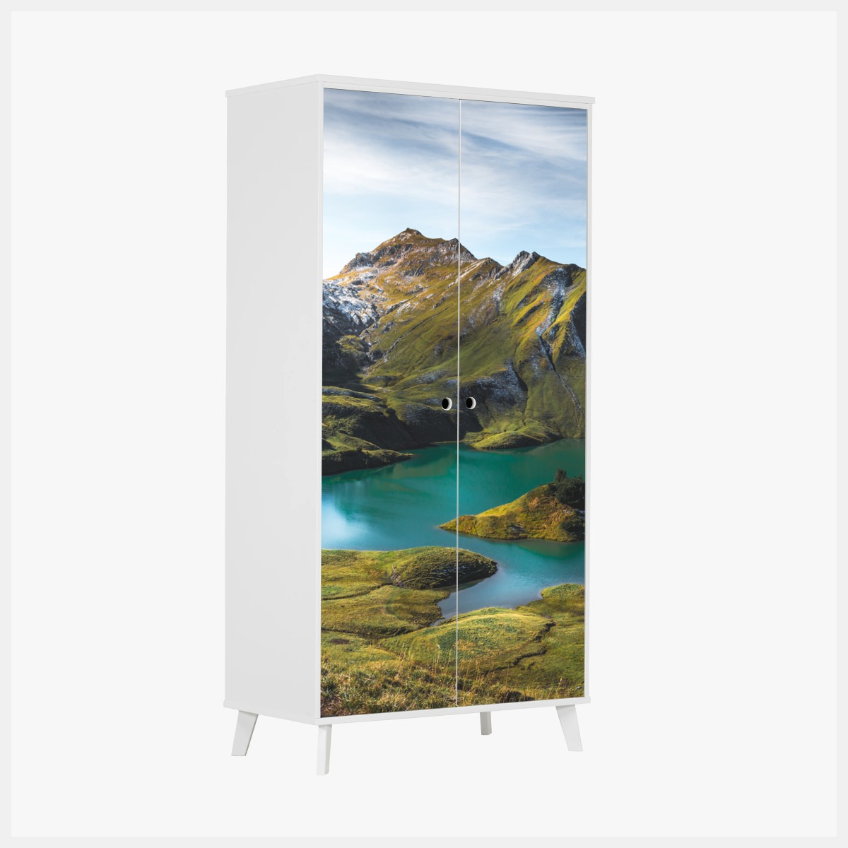Adesivo per armadio panorama alpino sul Lago Schrecksee • Wallissimo®