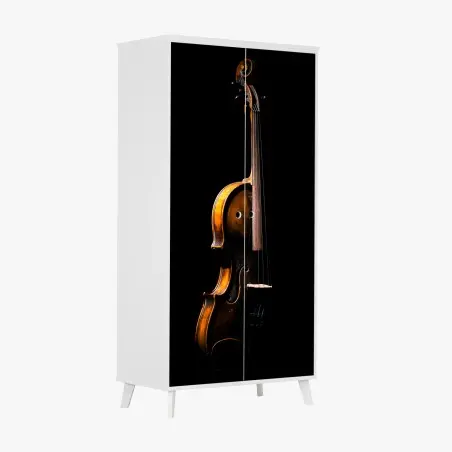 Adesivo per armadio violino classico in controluce • Wallissimo®