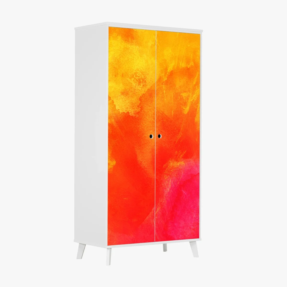 Adesivo per armadio esplosione di colori caldi • Wallissimo® Adesivo per armadio esplosione di colori caldi • Wallissimo®