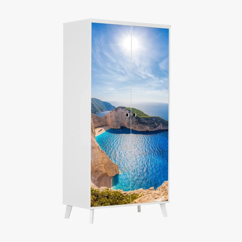 Adesivo per armadio panorama della baia di Navagio, Zakynthos