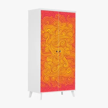 Adesivo per armadio vortici solari ornamentali • Wallissimo®