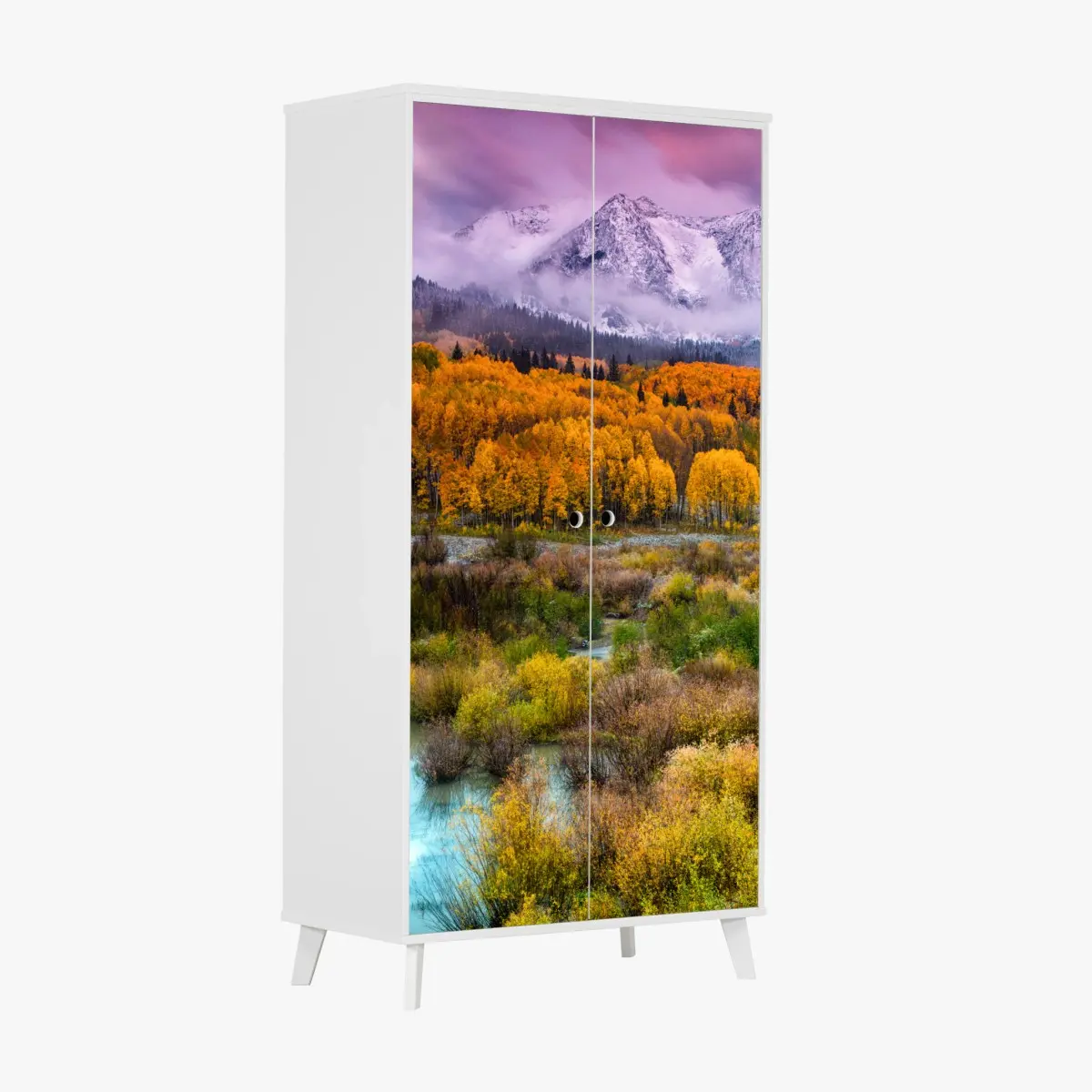 Adesivo per armadio alba rosa su East Beckwith, Kebler Pass, Colorado • Wallissimo®