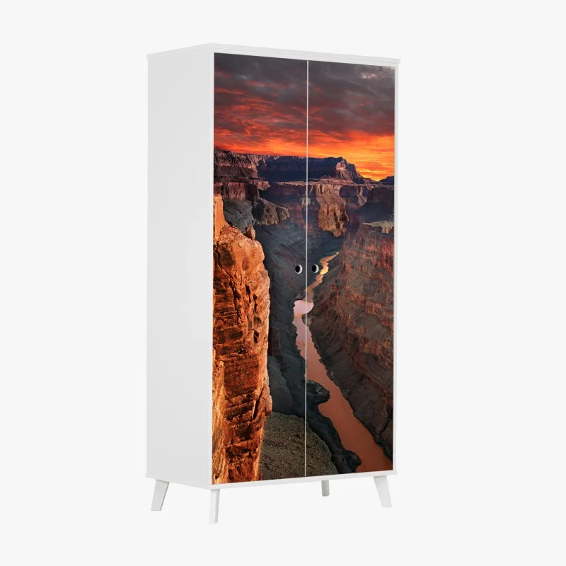 Adesivo per armadio panorama mozzafiato del Grand Canyon al tramonto