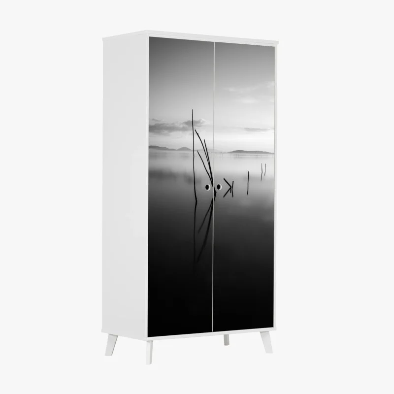 Adesivo per armadio riflessi silenziosi sul lago