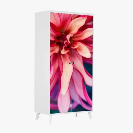 Adesivo per armadio petali in rosa: dettaglio floreale astratto • Wallissimo®
