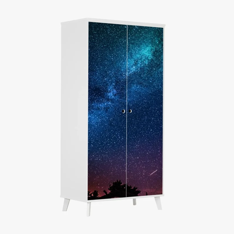 Adesivo per armadio manto stellato notturno