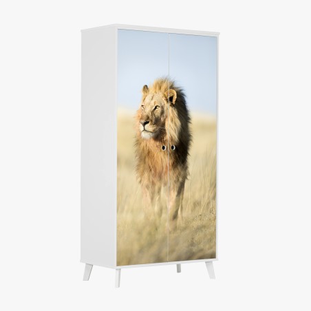 Adesivo per armadio il re della savana • Wallissimo®