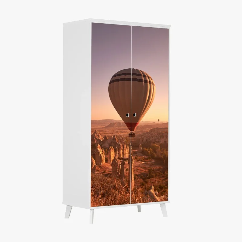 Adesivo per armadio mattina dorata a Cappadocia
