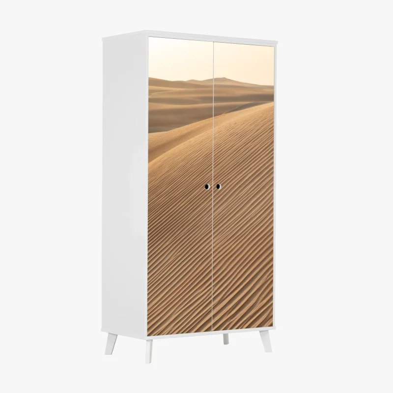 Adesivo per armadio dune dorate: texture del deserto