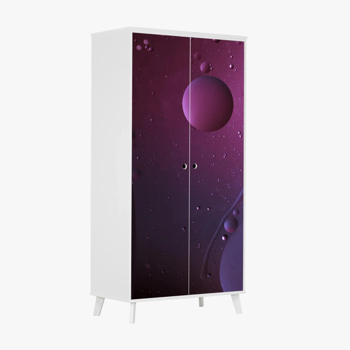 Adesivo per armadio universo in sfumature viola • Wallissimo® Adesivo per armadio universo in sfumature viola • Wallissimo®