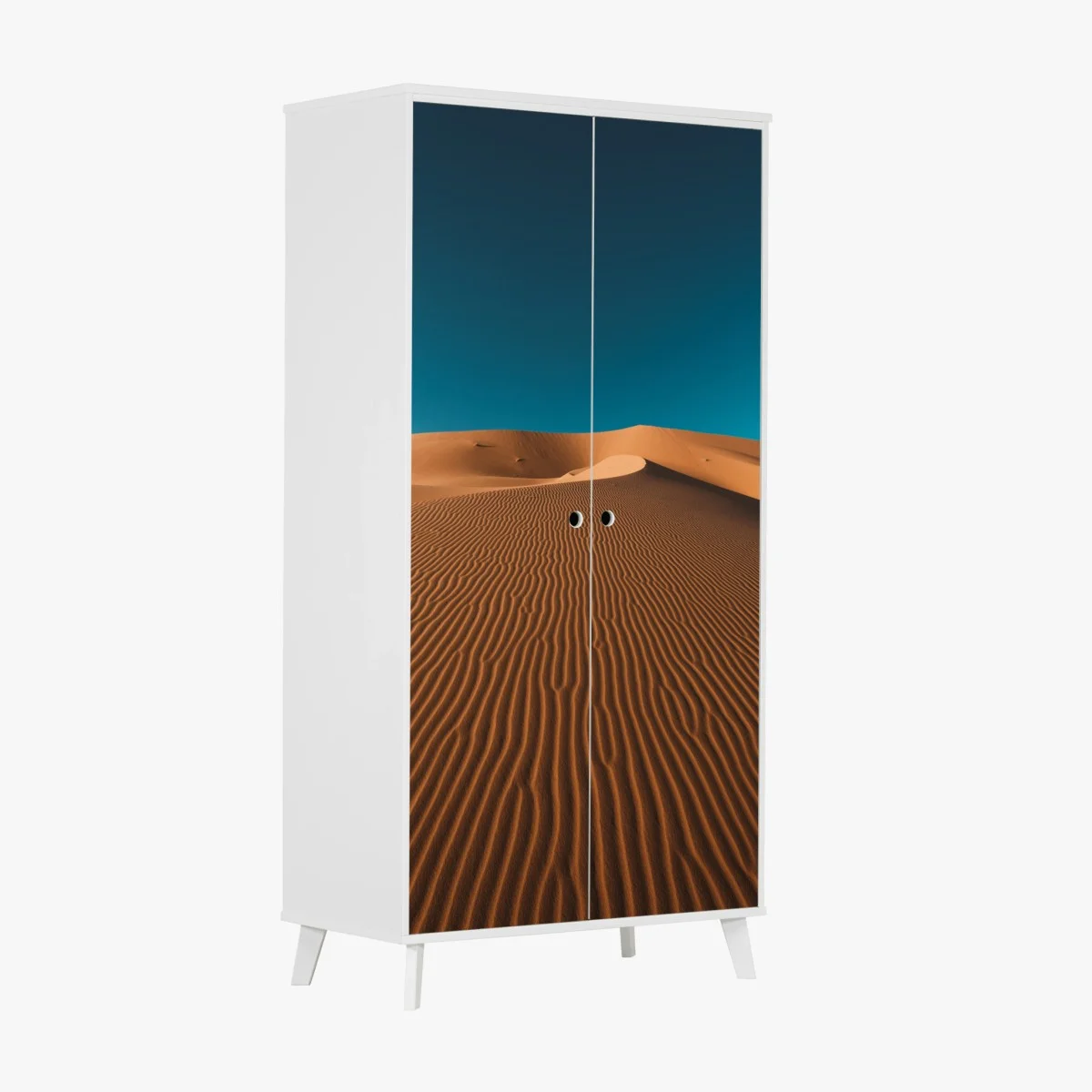 Adesivo per armadio dune dorate e cielo profondo • Wallissimo® Adesivo per armadio dune dorate e cielo profondo • Wallissimo®