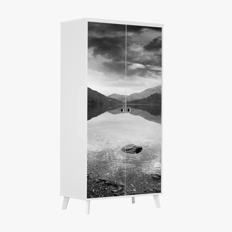 Adesivo per armadio riflessi silenziosi sul lago