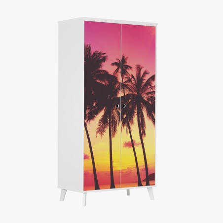 Adesivo per armadio tramonto tropicale in Thailandia • Wallissimo®