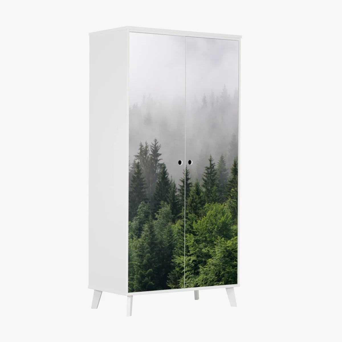 Adesivo per armadio sussurro di nebbia nella foresta • Wallissimo® Adesivo per armadio sussurro di nebbia nella foresta • Wallissimo®