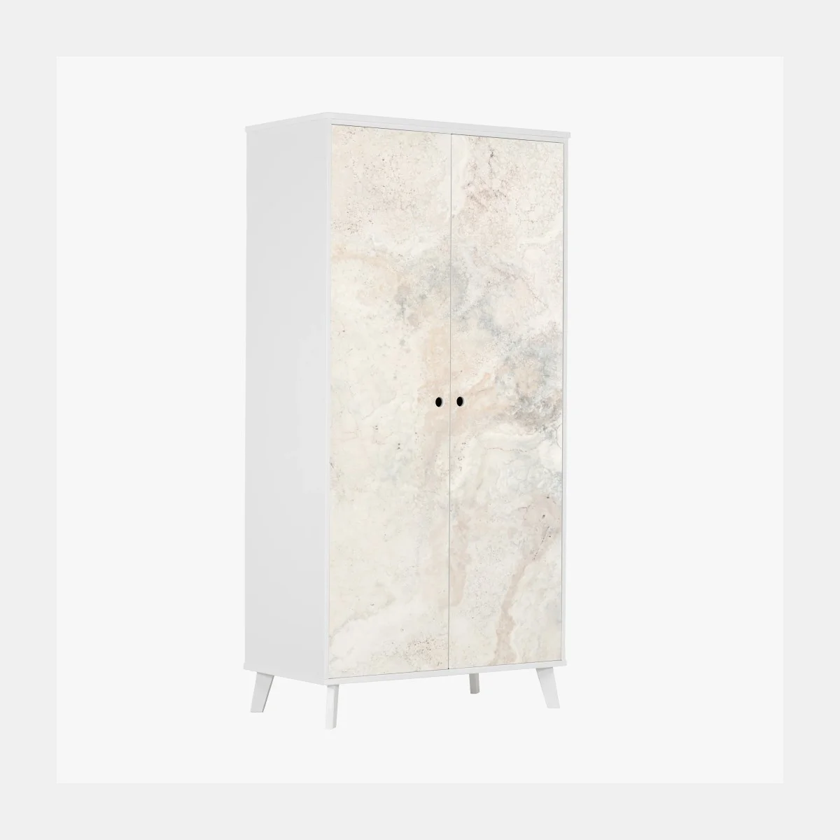 Adesivo per armadio venature marmorizzate crema e grigio • Wallissimo® Adesivo per armadio venature marmorizzate crema e grigio • Wallissimo®