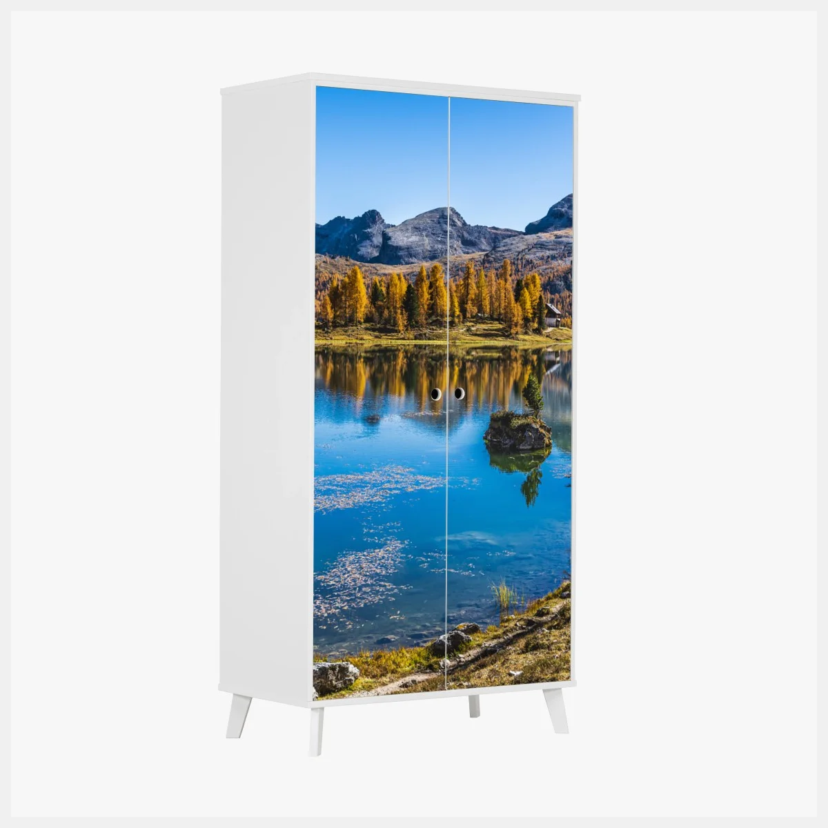 Adesivo per armadio paesaggio alpino autunnale • Wallissimo® Adesivo per armadio paesaggio alpino autunnale • Wallissimo®