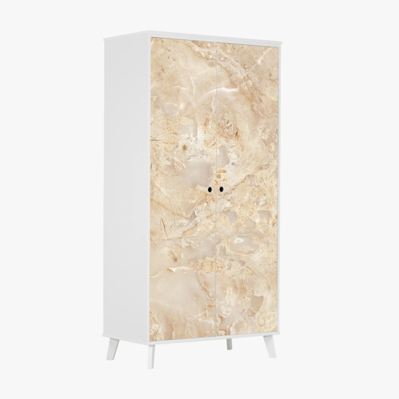 Adesivo per armadio texture marmo beige elegante