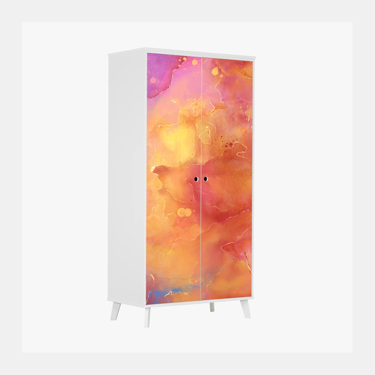 Adesivo per armadio esplosione di colori astratti • Wallissimo®