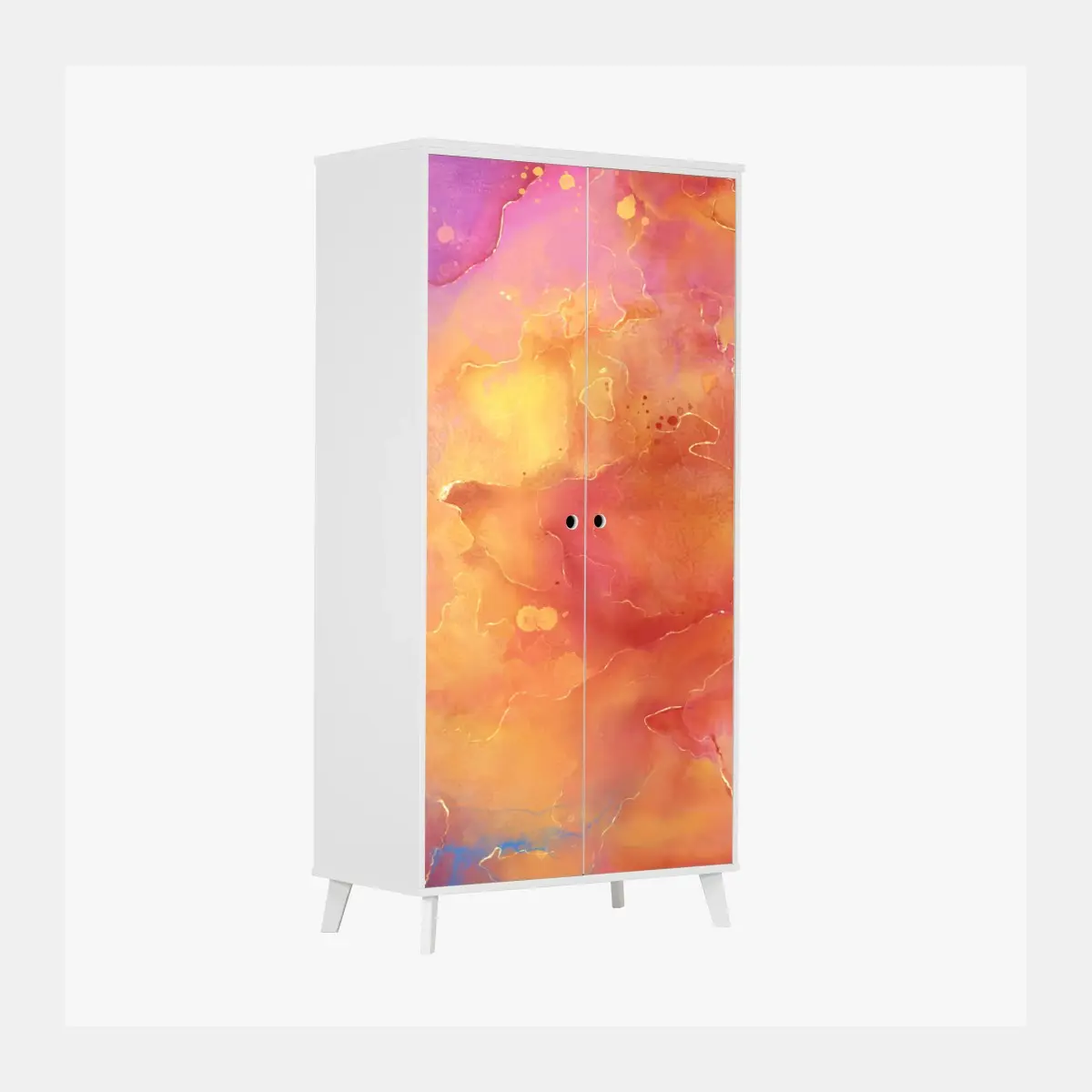 Adesivo per armadio esplosione di colori astratti • Wallissimo®