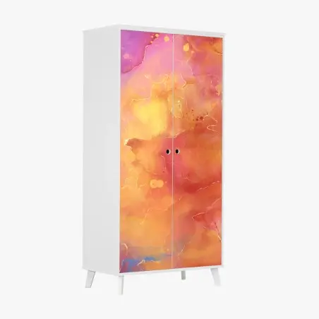Adesivo per armadio esplosione di colori astratti • Wallissimo®