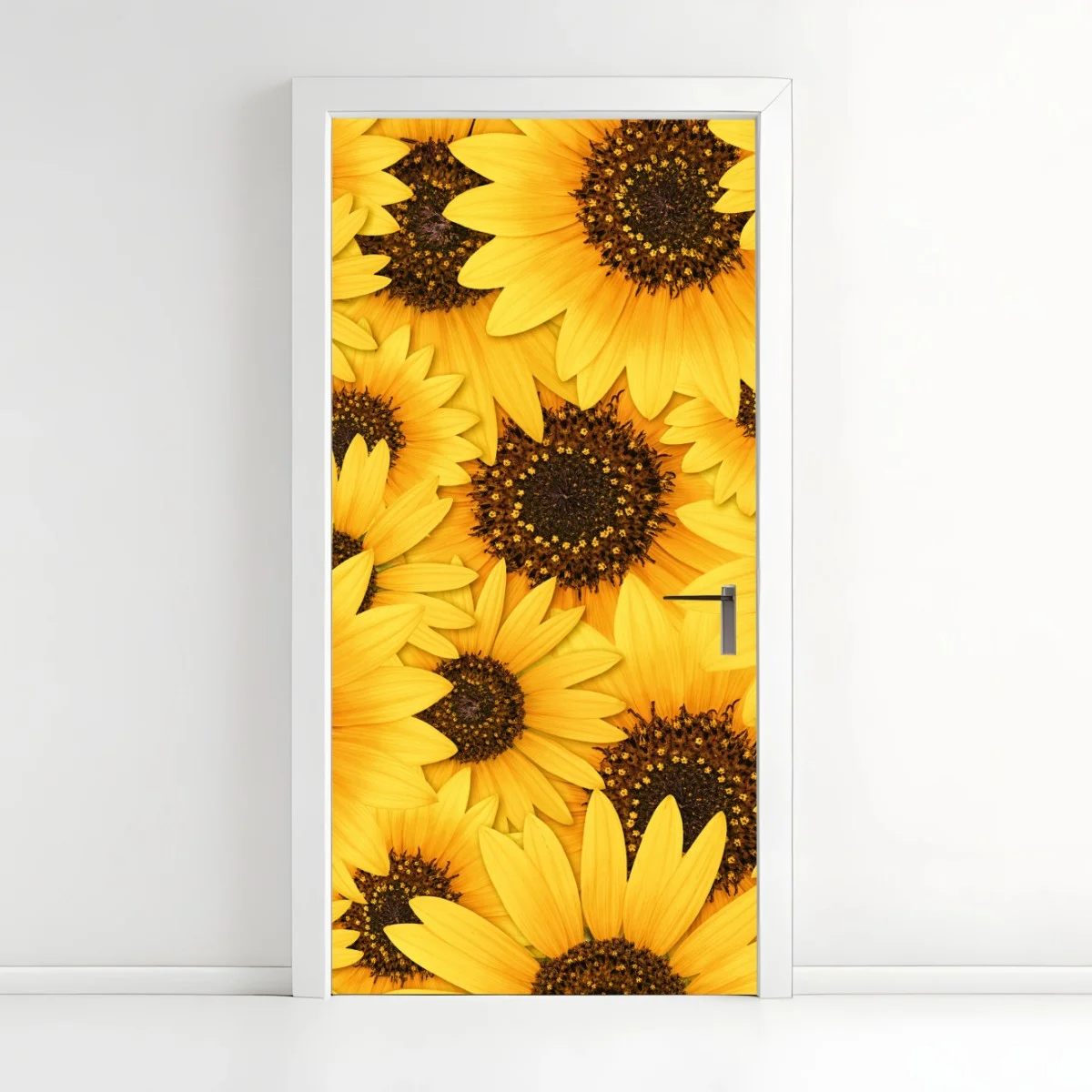 Adesivo per porta esplosione di girasoli • Wallissimo® Adesivo per porta esplosione di girasoli • Wallissimo®