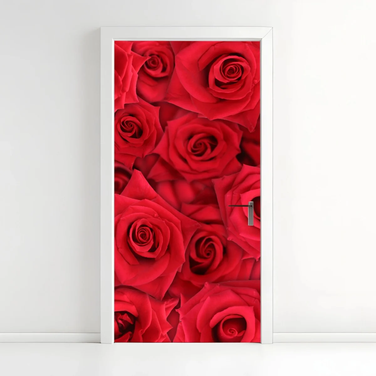 Adesivo per porta mosaico di rose rosse • Wallissimo® Adesivo per porta mosaico di rose rosse • Wallissimo®