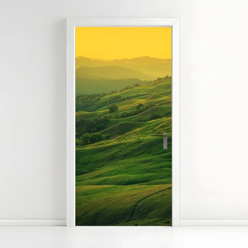 Adesivo per porta colline dorate della California